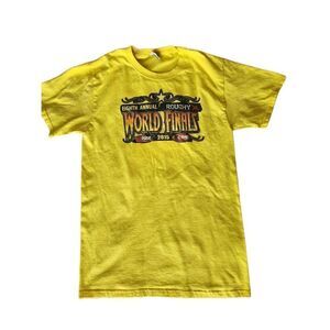 2015 adult unisex small 8th annual roughy world finals CBR  YBR yellow 100% Cott